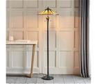 Endon 64041 - Tiffany DARK STAR lattiavalaisin 2xE27/60W/230V, halkaisija 49 cm