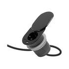 Upotettava pistorasia liukupeitteellä, 1x pistorasia + USB-C + USB-A, musta