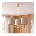 BRILAGI - MONTE varrellinen riippuvalaisin 3xE27/60W/230V beige/kultainen