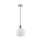 Brilliant - CONY-riippuvalaisin vaijerilla 1xE27/20W/230V, halkaisija 25 cm, messinki