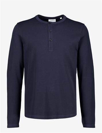 LINDBERGH Basic Granddad Tee L/S - NAVY - S
