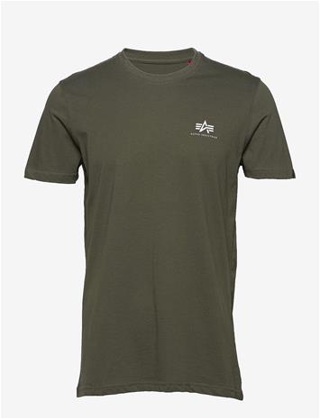 ALPHA INDUSTRIES Basic T Small Logo - DARK OLIVE - L – kuva 2/2