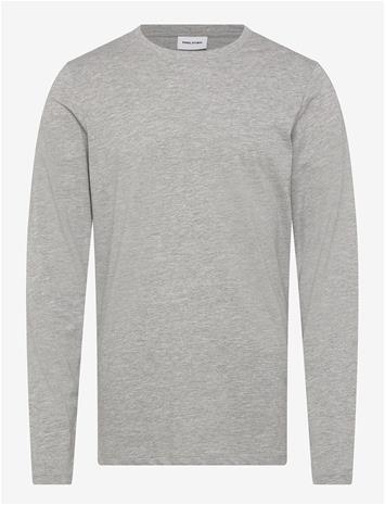 ENKEL STUDIO Basic O-Neck Tee L/S - GREY MEL - XL