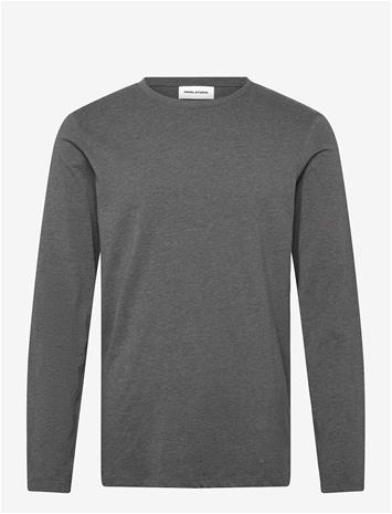 ENKEL STUDIO Basic O-Neck Tee L/S - DK GREY - S