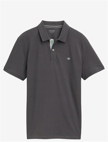 TOM TAILOR Basic Polo With Contrast - DARK SHADOW - XXL – kuva 2/2