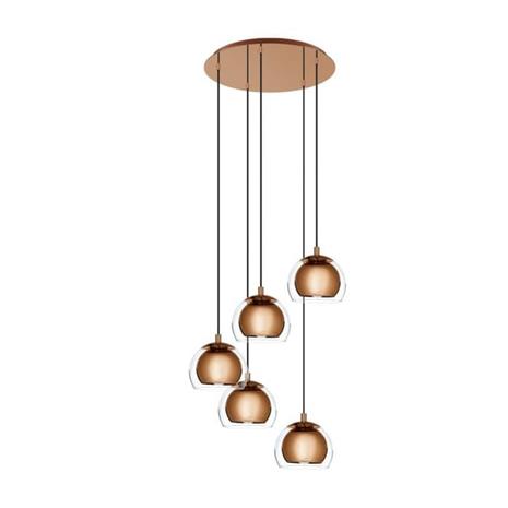 EGLO ROCAMAR 1 CLUSTER E27 5L COPPER/CLEAR