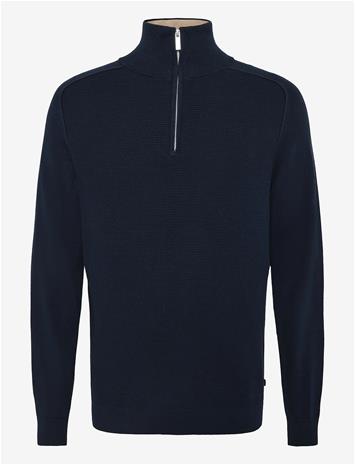 TOM TAILOR Basic Knit Troyer - SKY CAPTAIN BLUE - M