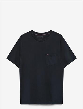TOMMY HILFIGER Essential Solid Pocket Tee - NAVY BLUE - S