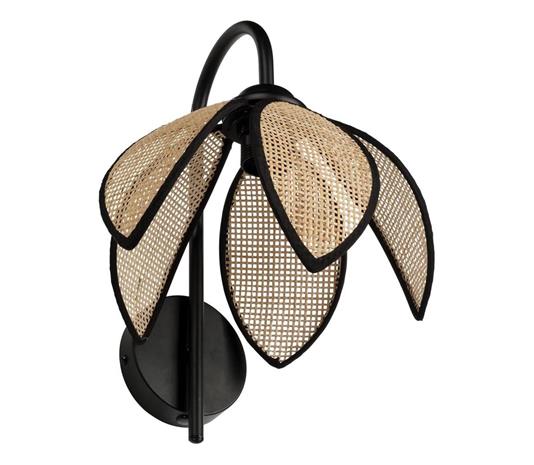 OSRAM seinävalaisin Decor Rattan Lotus, beige/musta, E27