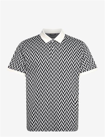 J. LINDEBERG Devon Jacquard Polo - BRIDGE STACK MOONBEAM - M