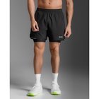 2XU Aero Mesh 2-in-1 5'' Shorts (miehet) - Black/Silver Reflective, M