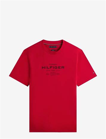 TOMMY HILFIGER Hilfiger Stack Graphic Tee - MEDIUM RED - M