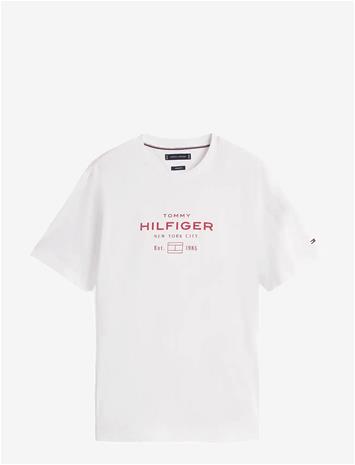 TOMMY HILFIGER Hilfiger Stack Graphic Tee - WHITE - S