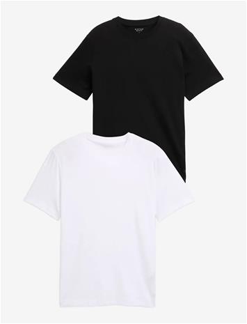 TOM TAILOR Double Pack Crew Neck Tee - WHITE 2 - M