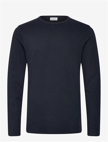 LINDBERGH Basic O-Neck Tee L/S - NAVY - XL