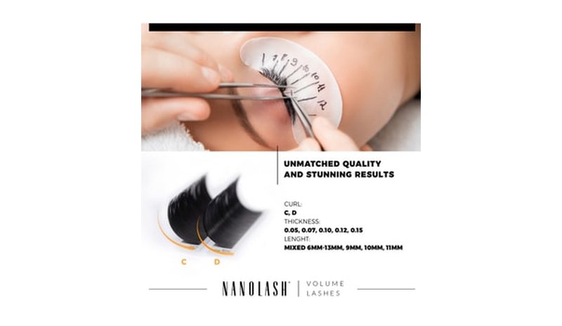 NANOLASH Volume Lashes 0.05 D 11mm Ripset 1 kpl