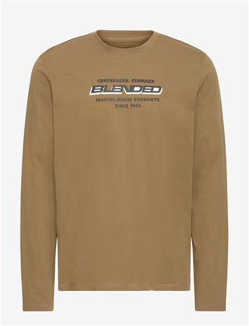BLEND Bhleonardo L/S Logo Tee - KANGAROO - S