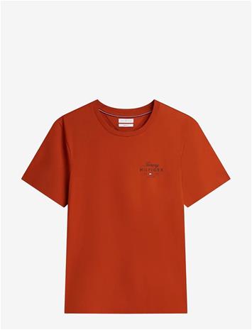 TOMMY HILFIGER Script Stack Regular Tee - RUSTY OCHRE - S
