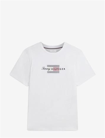 TOMMY HILFIGER Script Flag Regular Tee - WHITE - M