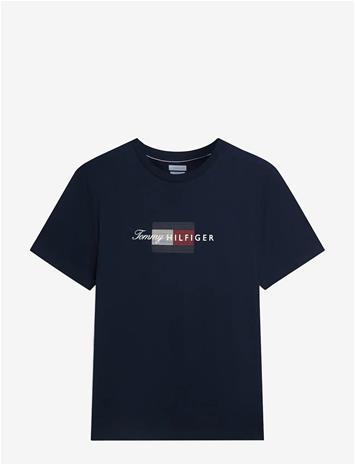 TOMMY HILFIGER Script Flag Regular Tee - DESERT SKY - M