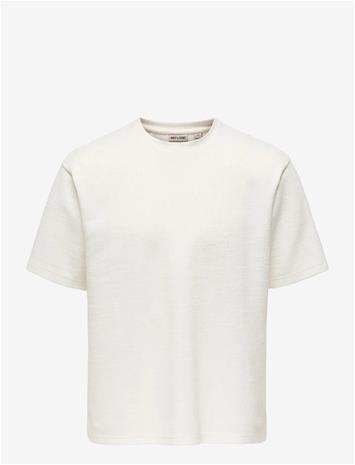 ONLY & SONS Onsandre Rlx Ss Tee - CLOUD DANCER - S – kuva 2/2