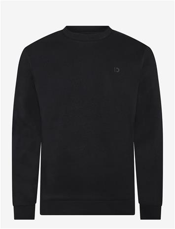 TOM TAILOR Solid Crew Neck Sweatshirt - BLACK - M