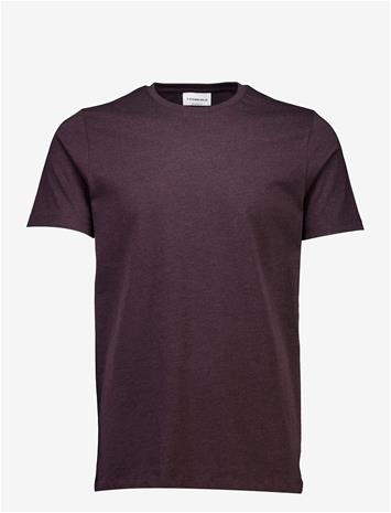 LINDBERGH Basic Tee S/S - DEEP BURGUNDY MEL - L