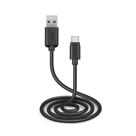 SBS TECABLETC3MTK USB-A - USB-C Cable 3m - Black