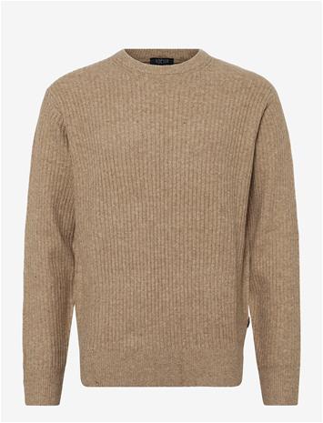INDICODE Inbertram O-Neck - BEIGE - L