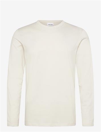 ENKEL STUDIO Basic O-Neck Tee L/S - BONE WHITE - XL – kuva 2/2