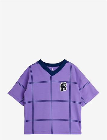MINI RODINI Check Aop Panther Patch Ss Tee - PURPLE - 128/134