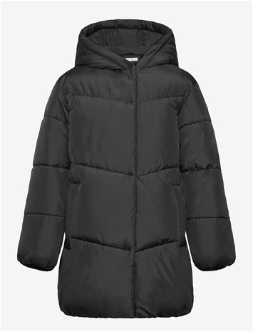 MANGO Hood Puffer Coat - BLACK - 146