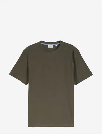 TOM TAILOR Structured T-Shirt - DEEP LEAF GREEN - S