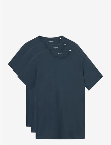 KNOWLEDGE COTTON APPAREL 3-Pack T-Shirt - TOTAL ECLIPSE - M