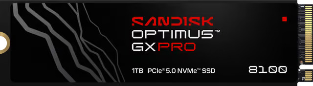 SanDisk Optimus GX PRO 8100 1 TB M.2 PCI Express 5.0 NVMe TLC 3D NAND SDSP8