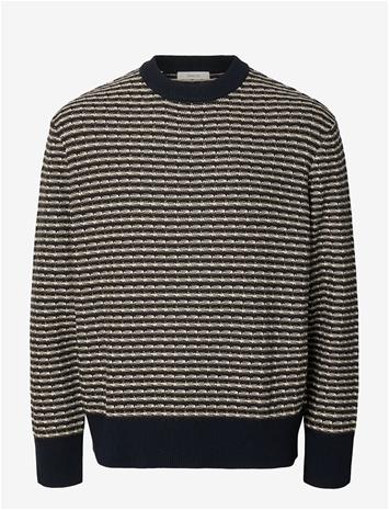 SELECTED Slmdarrell Ls Structure Crew Neck - SKY CAPTAIN - S