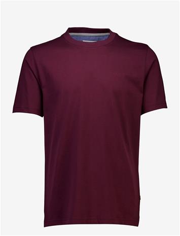 BISON Basic O-Neck Tee With Small Bison Logo - WINE - S