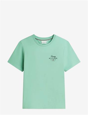 TOMMY HILFIGER Script Stack Regular Tee - CUT GRASS - M