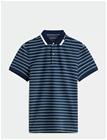 TOMMY HILFIGER Pique Grafic Collar Reg Polo - DARK NIGHT NAVY ARTIC SPRUCE - M