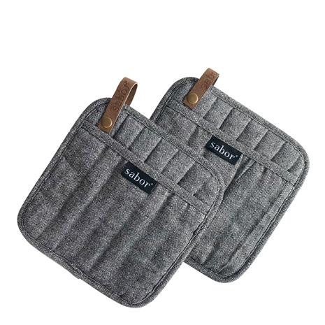 Sabor - Home Patalappu 20x20 cm 2 kpl Harmaa/Musta – kuva 4/4