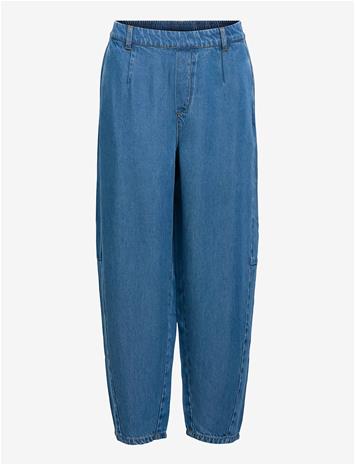 OBJECT Objframe Hw Ankel Barrel Pant E Div - MEDIUM BLUE DENIM - 34