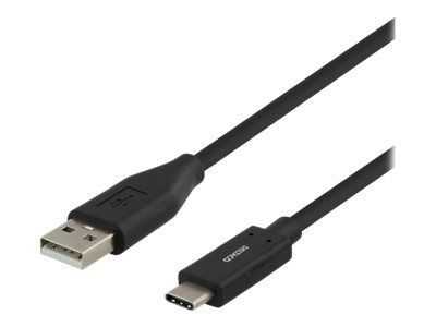 DELTACO HI-SPEED black USB-C to USB-A