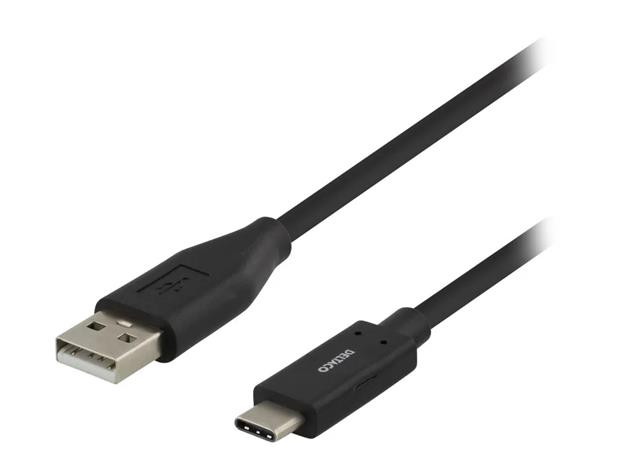 DELTACO HI-SPEED black USB-C to USB-A