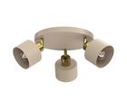 Kohdevalaisin PARKLA 3xE27/15W/230V beige/kultainen