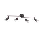 GLOBO 57382-4L - LED-kohdevalaisin OLIWA 4xGU10/3W/230V musta