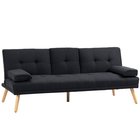Vuodesohva Homcom 181x77x78cm, musta/vaaleanruskea