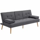 Vuodesohva Homcom 181x77x78cm, tummanharmaa/vaaleanruskea