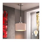 Eglo - LED riippuvalaisin vaijerilla TUNJA 1xE27/60W/230V halkaisija 20 cm beige/musta
