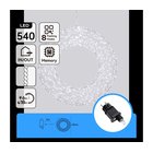 Aigostar - LED-ulkokäyttöön tarkoitettu joulukoriste 540xLED/6W/230V IP44 kylmänvalkoinen 45cm rengas