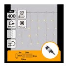 Aigostar - LED-ulkojouluvaloketju 400xLED/8 toimintoa 23x0,4m IP44 lämmin valkoinen